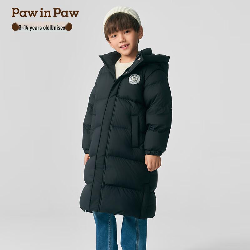 PawinPaw Kids' Cartoon Bear Unisex Mid-Length Down Jacket
