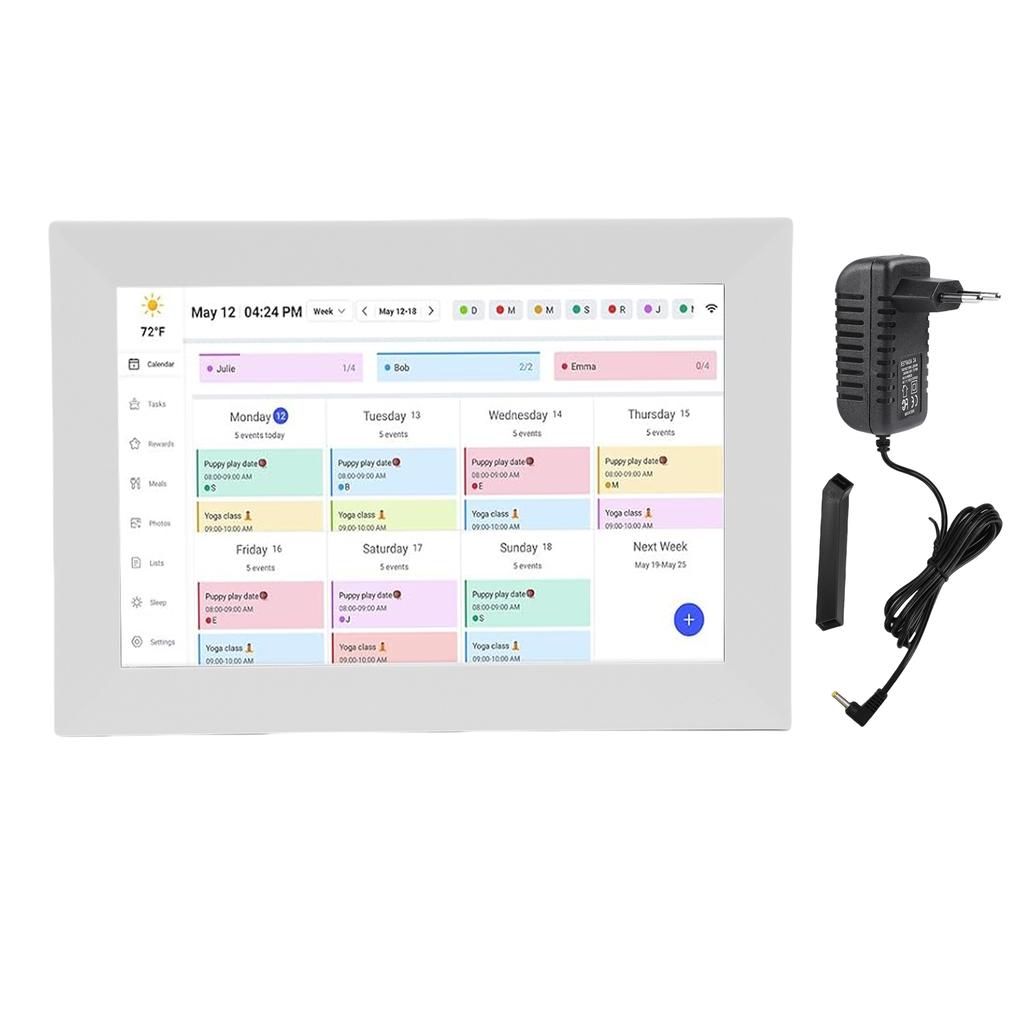 10.1 Inch WiFi Digital Calendar 1080P HD Interactive Touchscreen Wall Planner App Control Support 32GB Storage for