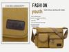 Hochwertige Herren-Canvas-Umhängetasche mit Doppeltaschen für Reisen