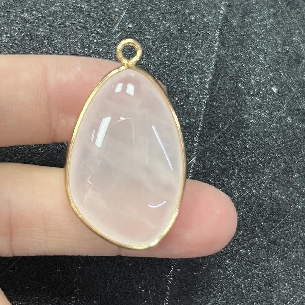 1 Stück, Energie-Naturstein-Anhänger, Böhmischer Stil Handgefertigt Unregelmäßiger Kristallachat Amethyst Jade Edelstein Anhänger für Schmuckherstellung DIY 20×35mm