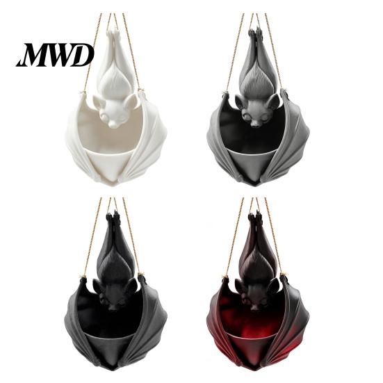 Alternative Gardening Supplies Hanging Bat Plant Pot, Halloween Shaped Planter, 3D Printed Gothic Outdoor Decorations Flower Holder for Indoor