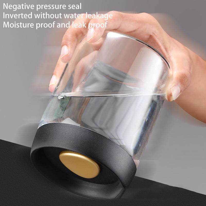Vacuum Sealed Tank Coffee Bean Glass Sealed Jar Household Moisture-proof Air Extraction Airtight Container Coffee Storage Jar