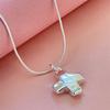 925 Sterling Silver Snake Chain Cross Pendant for Women Wedding Party Fashion Charm Jewelry