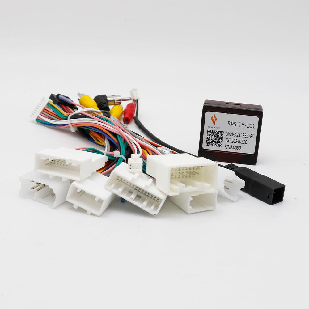 Car 16 Pin Android Wire Harness Power Cable Adapter With Canbus For Toyota Levin RAV4 Camry Highlander Prius Corolla