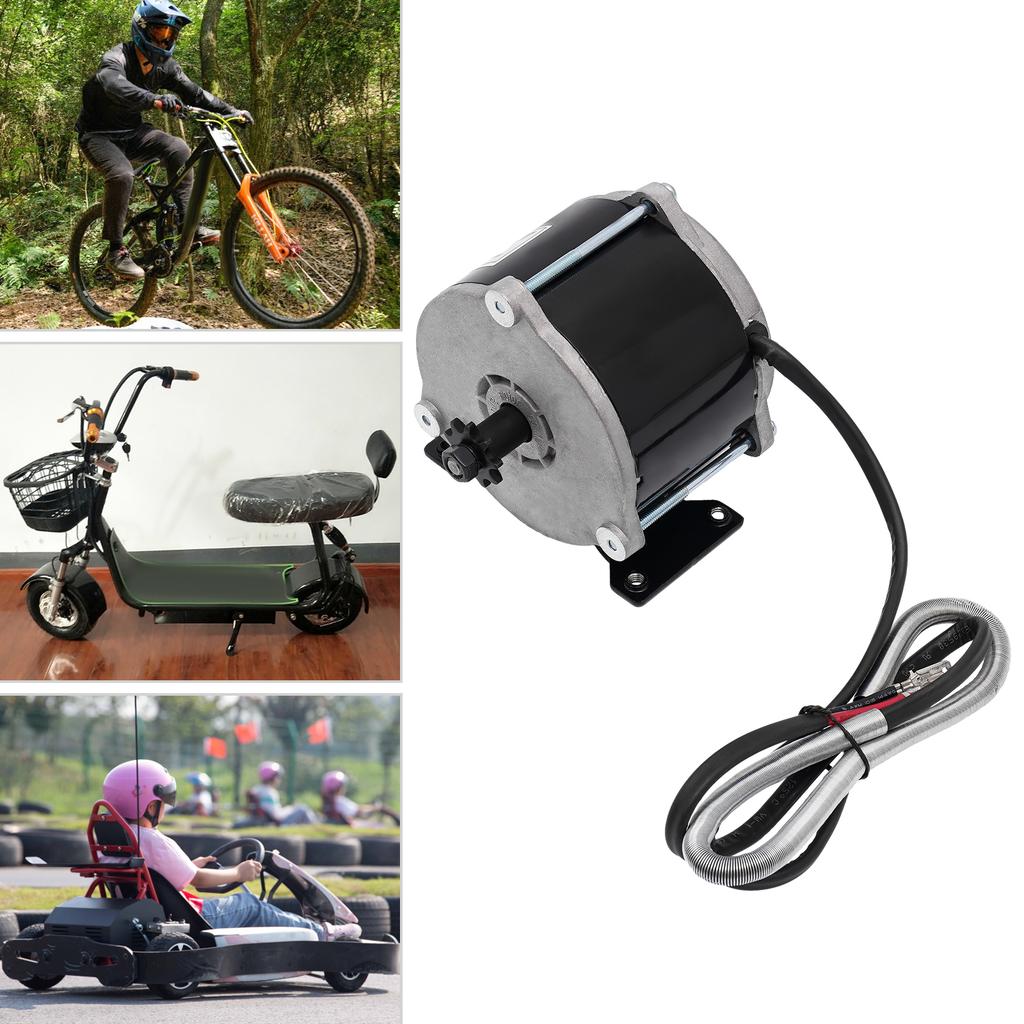500W Brushed DC Gear Electric Motor, 36V Rated Voltage, Electric Bicycle Brushed Motor, 200kg/440.9lbs Motor Load Capacity