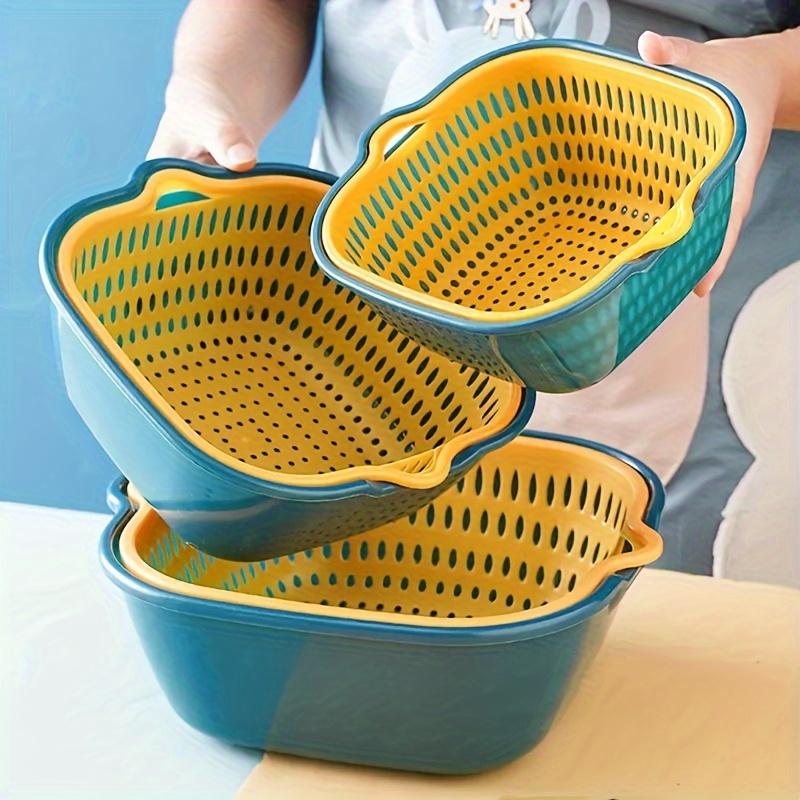 6pcs Reusable Vegetable Washing Basket, Filter Screen Basket, Kitchen Household Filter Screen, Fruit and Vegetable Washing Basket, Kitchen Supplies