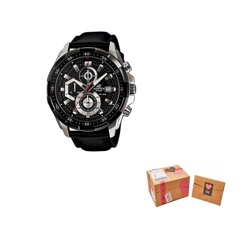 

Casio EDIFICE Red Bull F1 Team cooperation style waterproof three-hand three-eye unicorn watch quartz movement leather strap Japanese and EFR-539L-1AV чёрный