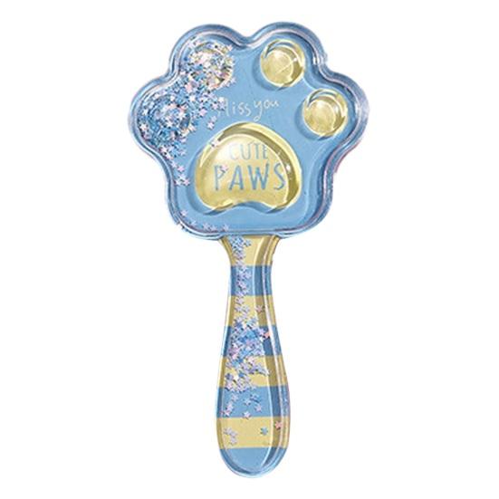 Cartoon Cat Paw Air Cushion Massage Comb with Long Handle Anti-static Scalp Massage Hair Brush Kids Girls Hairdressing Massage Comb