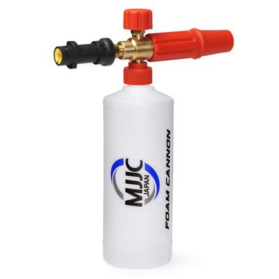 Duza Tun Spumare Spălare Mașină MJJC pentru Karcher K2, K3, K4, K5, MINI și JTK. Se conectează la un aparat de spălat cu presiune pentru o spălare pufoasă și spumoasă a mașinii. (De bază (roșu)).