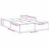 Storage Bed Frame Smoked Oak 135 X 190 Cm