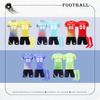 Men Soccer Uniform Set with Short Sleeve Jersey Shorts and Long Socks Breathable Quick Dry Athletic Training Outfit for Sports Teams and Individuals