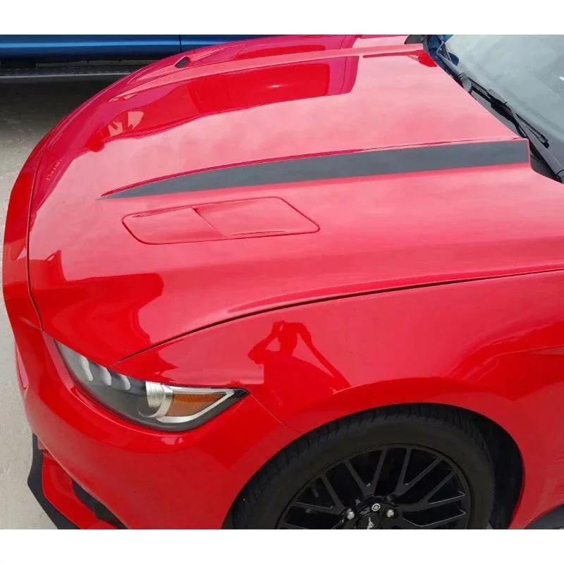 2 Stück/Set 115 cm lang Auto-Motorhaubenaufkleber Abziehbilder Vinyl PVC Dekoration Automobil Auto-Styling Zubehör Für Ford Mustang 2015 2016