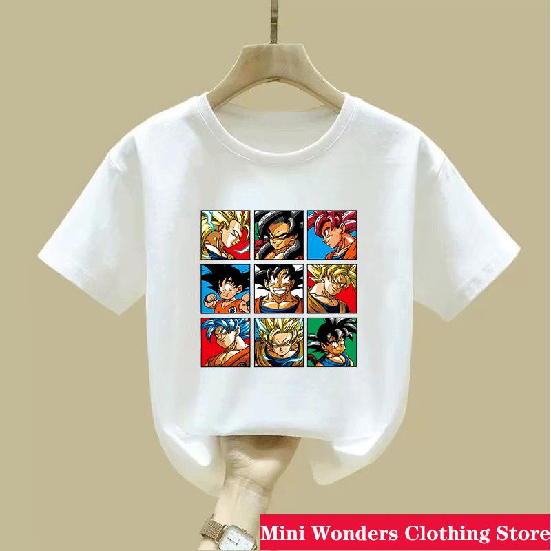 Dragon Ball Boys' Clothes T Shirt Anime Cosplay Son Goku T-shirts Boy T-shirts Tops Children Clothing Summer Short Sleeve Tees