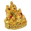 Laughing Buddha with 5 Children Idol Statue Showpiece Happiness and Money Wealth Sitting Idol for Home Decor Living Room