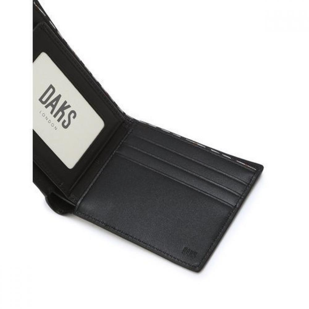 Daks Black Cowhide Wallet With Metal Logo Decoration Dbwa6e915bk