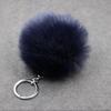 Niedlicher Bommel-Schlüsselanhänger mit buntem, flauschigem Ball, gefälschter Kaninchenfell-Schlüsselanhänger, schöner Damen-Modeschmuck