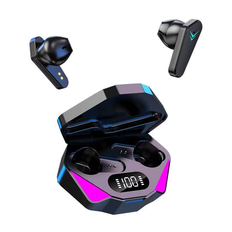 

Bluetooth Earphones TWS Gaming Earbuds Wireless Headphones With Mic Bass Audio Sound 9D Stereo HiFi Headset For чорний