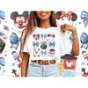 2026 Cruise Mickey Shirt Summer Fashion Bow Watercolor Wish Treasure Dream Shirt Cotton Large Size