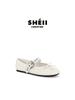 Chic Girl~ Bow Flat Ballet Shoes Single Shoes Women's 2025 Autumn New One-word Buckle Belt Mary Jane Shoes
