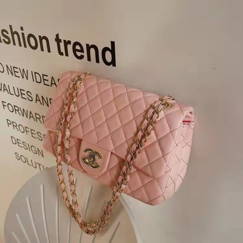 New Women's Bag New Simple and Fashionable Diamond Shoulder Messenger Bag Small Square Bag