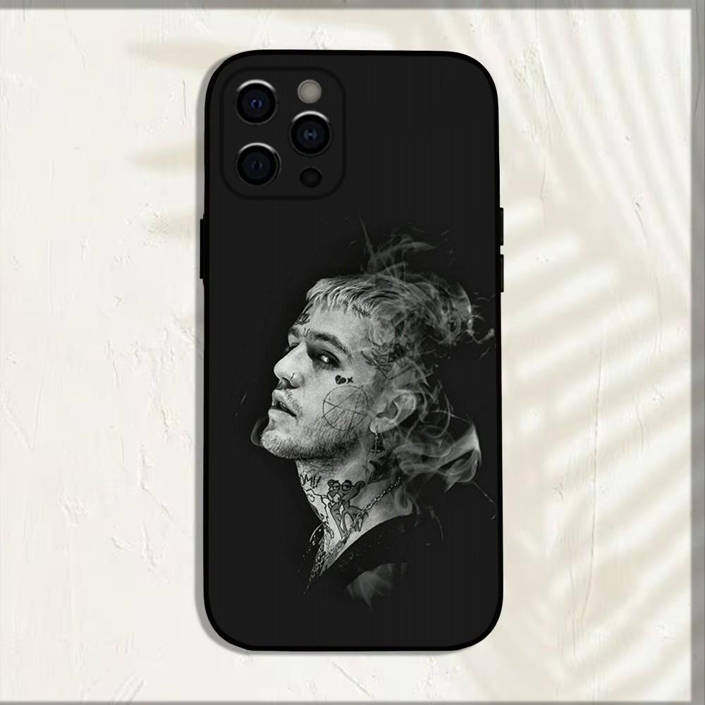 Rapper L-LIL Peep Handyhülle Für iPhone 16,15,14,13,12,11,Pro,X,XS,Max,XR,Plus,Mini Weiche Schwarze Hülle