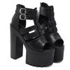 Fashion Women's Sandals 15CM High Heel Sexy Fashion Waterproof Platform Buckle Zipper Breathable Nightclub Party Casual Shoes