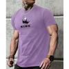 Summer Round Neck 3D King Printed Top Fashionable Casual Short Sleeved Men's T-shirts