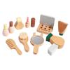 Wooden Pretend Plays Girls Toys Kitchen Game Simulated Makeup Play House Afternoon Tea Playset Cuting Food Educational Toys Gift