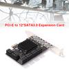 SA3112J PCIE Adapter 12 Port 6Gbps PCI-Express X1 to SATA 3.0 Controller Cards Riser Expansion Card Controller