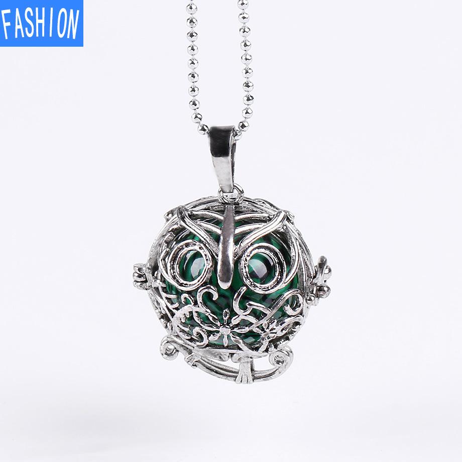 

Оригинальное трехмерное съемное каменное ожерелье с полой подвеской в ​​виде совы peacock