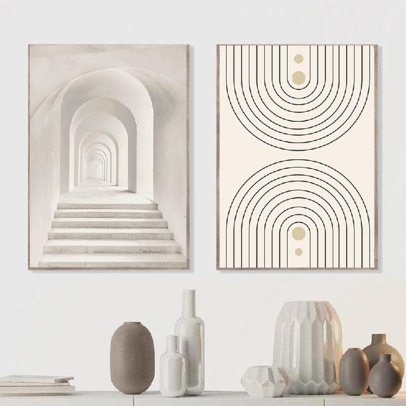 Póster de pared de hierba de diente de león y caña de color beige nórdico natural, pintura en lienzo para pared, póster, imágenes para dormitorio, decoración de sala de estar