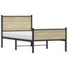 Vidaxl Metal Bed Frame, Without Mattress, Sonoma Oak, 90X190 Cm