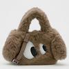 Winter Flauschige Tasche Damen Große Augen Kleine Augen Plüsch Welpe Handtasche Nische Schulter Umhängetasche Trend