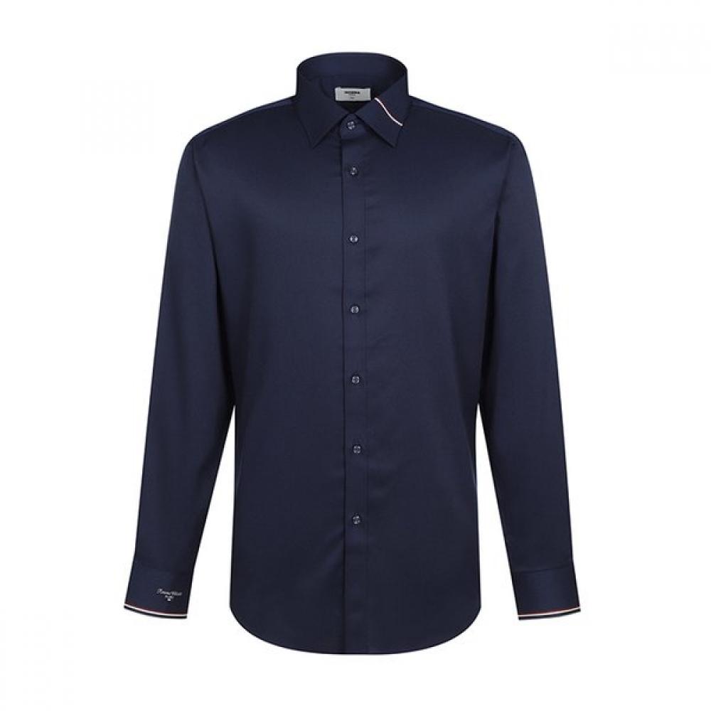 

Renoma Slim Fit Collar One Point Stretch Solid Navy Shirt Rofsl1013 Ny 110