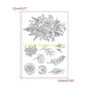 92MF Silicone Seal Stamp Flower Clear Stamps Embossing Photo Journal Album Decoration