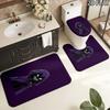 3Pcs Flannel Toilet Mat Set Raven Teen Titans Bathroom Rug Bath Carpet Non Slip Home Decor