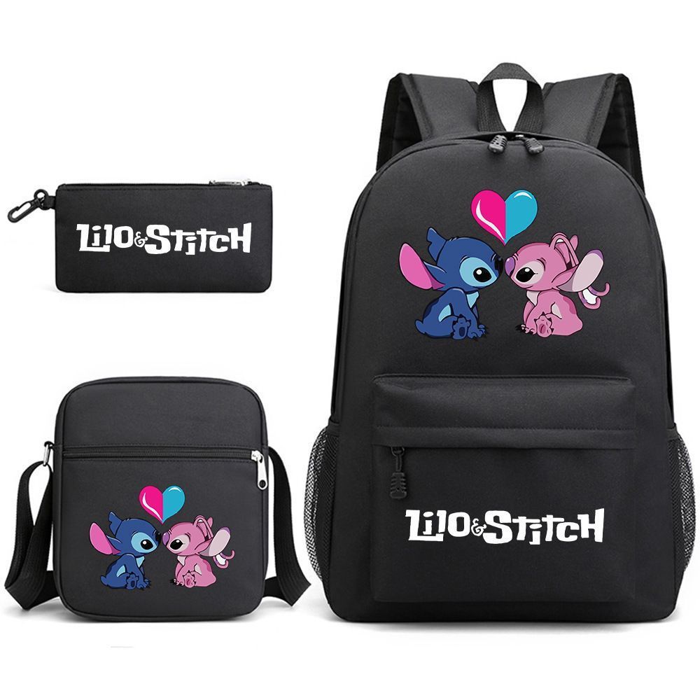 Three-Piece School Bag, Backpack, Male And Female Students Backpack, Cute Large-Capacity Outdoor Backpack.
