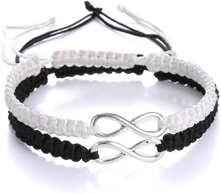 2pack/lot Friendship Bracelet Set Handmade Braided Rope Bracelet For Couples Men Comfortable Wearing