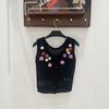 Miu Style 2026 Summer Floral Knit Vest Cardigan - Light Luxury, Casual, Versatile Top