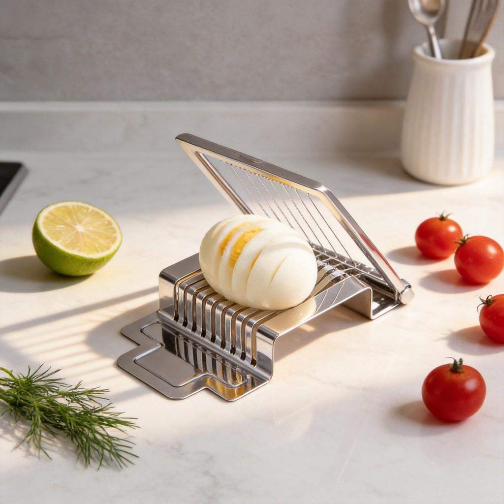 Stainless Steel Egg Slicer Multi Functional Kitchen Tool For Home Cooking And Gift Giving