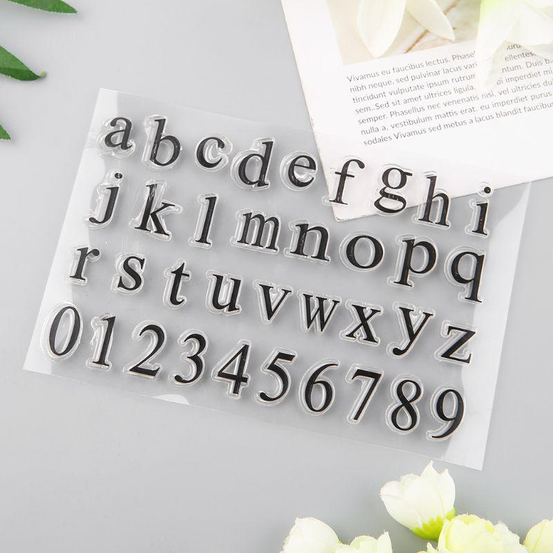 Buy Alphabet Silicone Clear Seal Stamp DIY Scrapbooking Embossing ...