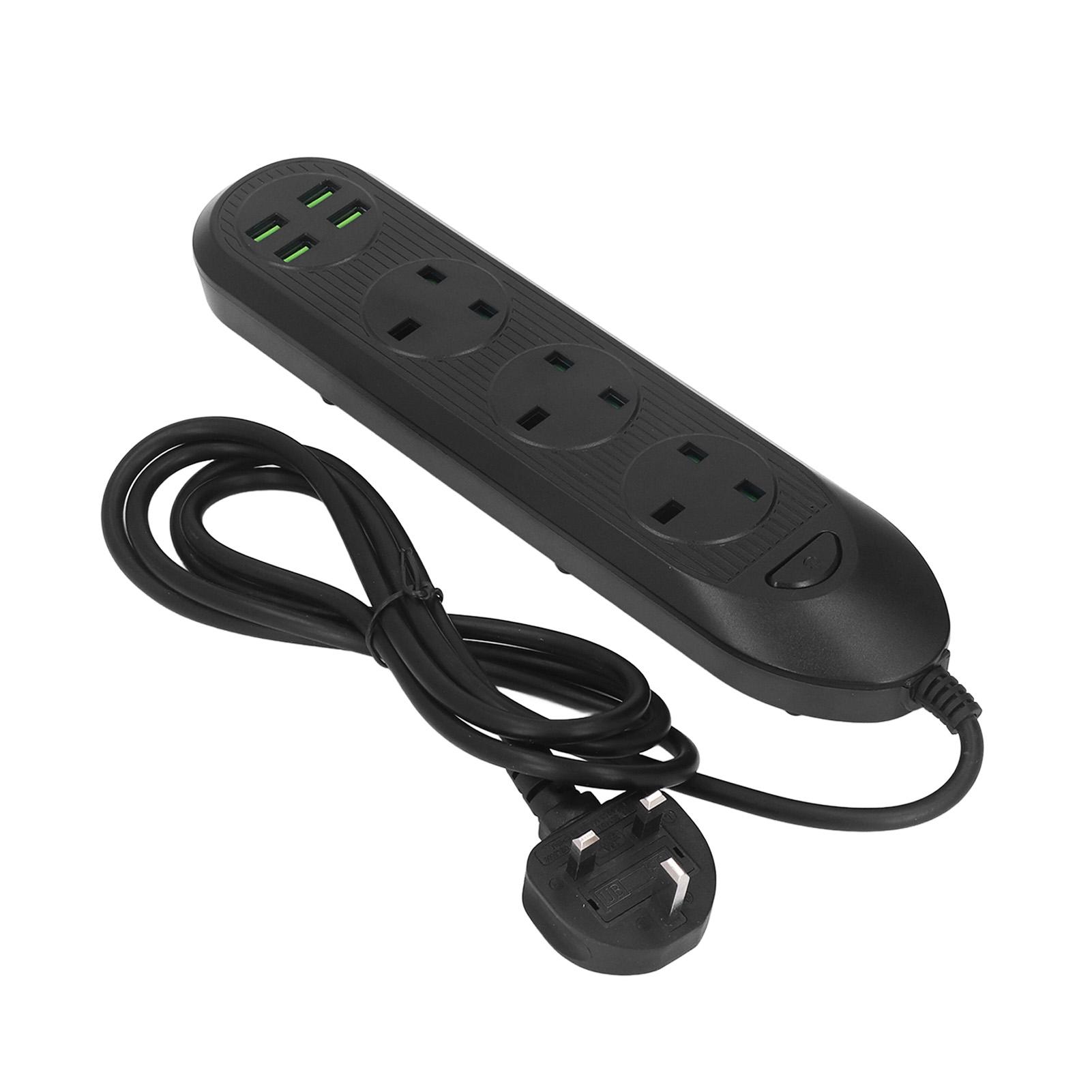 

Multifunctional Power Strip 3 Interface 4 USB Port 2500W Safety Extension Outlets