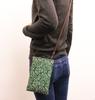 Kyosuke Made in Japan Slim Goshuincho Case with Clasp Small Item Arabesque Dot Green Closure, Pouch, Pattern,