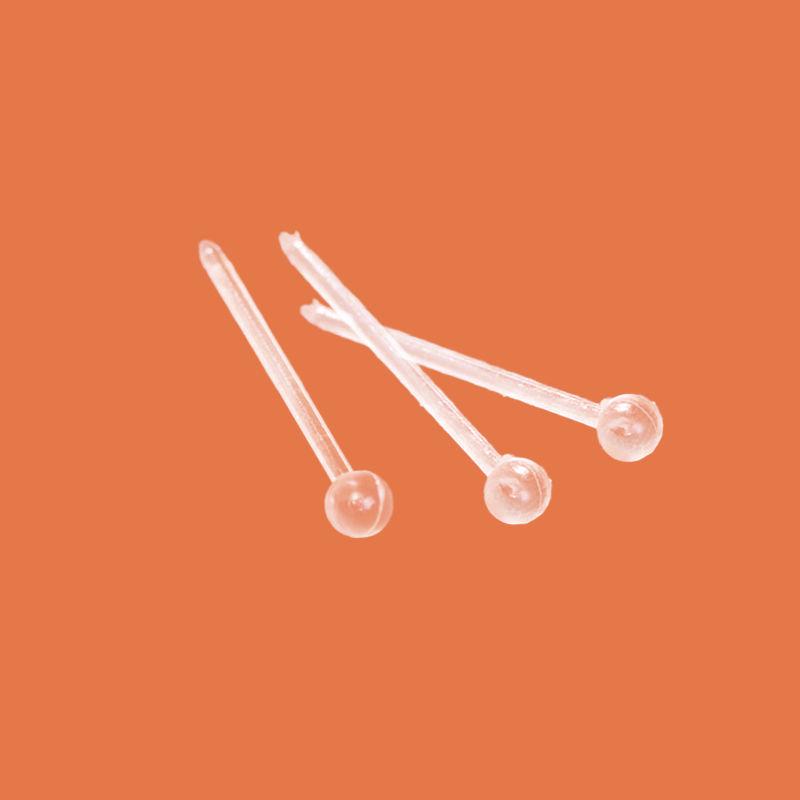 Transparent Resin Ear Piercing Studs - Anti-Clogging, Invisible, Ideal for Newly Pierced Ears
