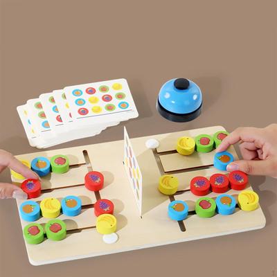Color Matching Game Preschool Educational Learning Toy Logical Game, Wooden Slide Puzzle