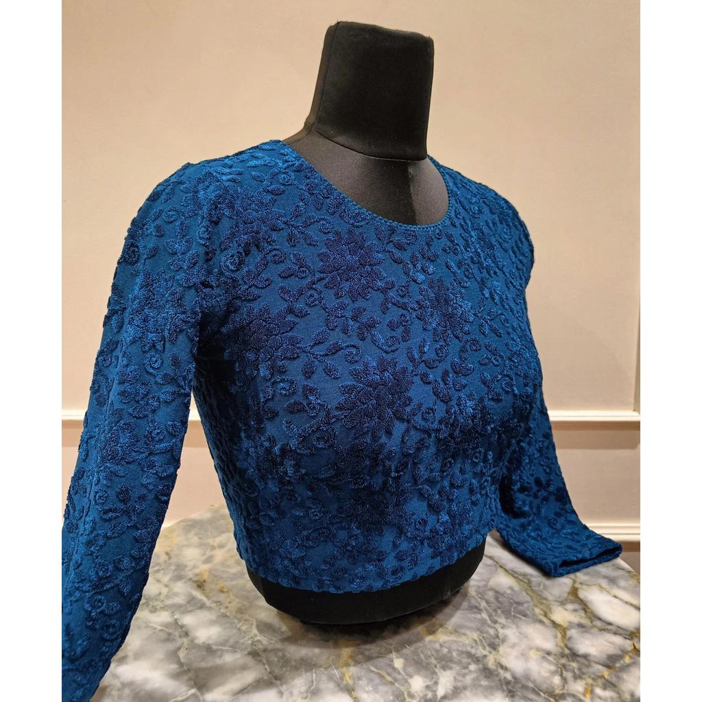 Women Round Neck Full Sleeves Blouse Indian Beautiful Party Wear Readymade Choli
