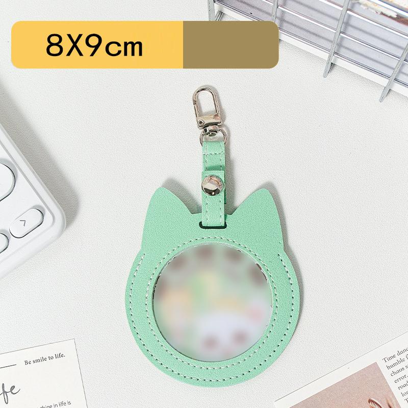 Round Badge Protective Case with Transparent Window Waterproof Hangable Portable Display Bag for Fan Supplies Gift Multi-color