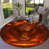 Galatasaray SK Round Area Rug,Carpet Rug for Living Room Bedroom Sofa Playroom Decor,Non-slip Floor Mat