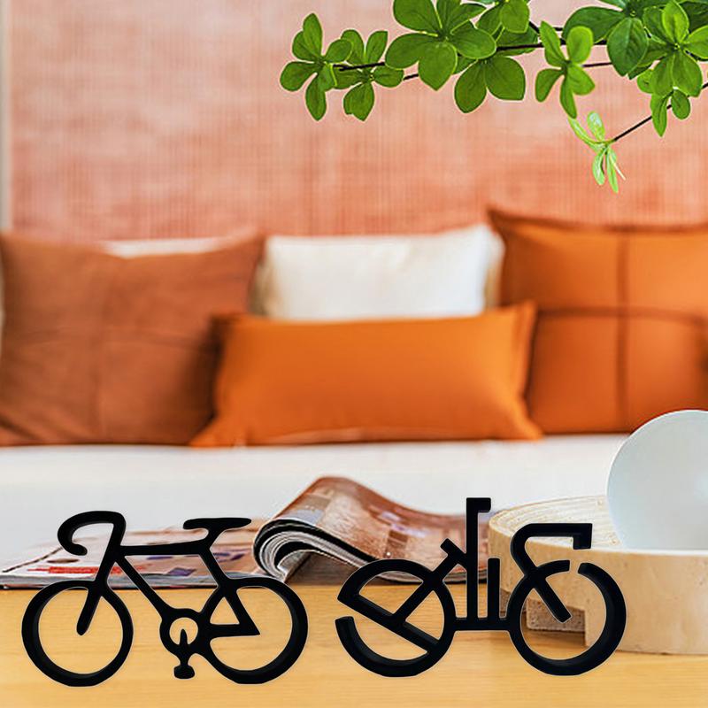 Cycling Statue Acrylic Decorative Minimalistic Model Vintage Home Tabletop Ornament Wire Framed Style Cycling Art Wall