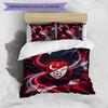 Turkey Football Printed Bedding 3 Piece Set Cozy Breathable Bed Cover Set as Housewarming Holiday Gift